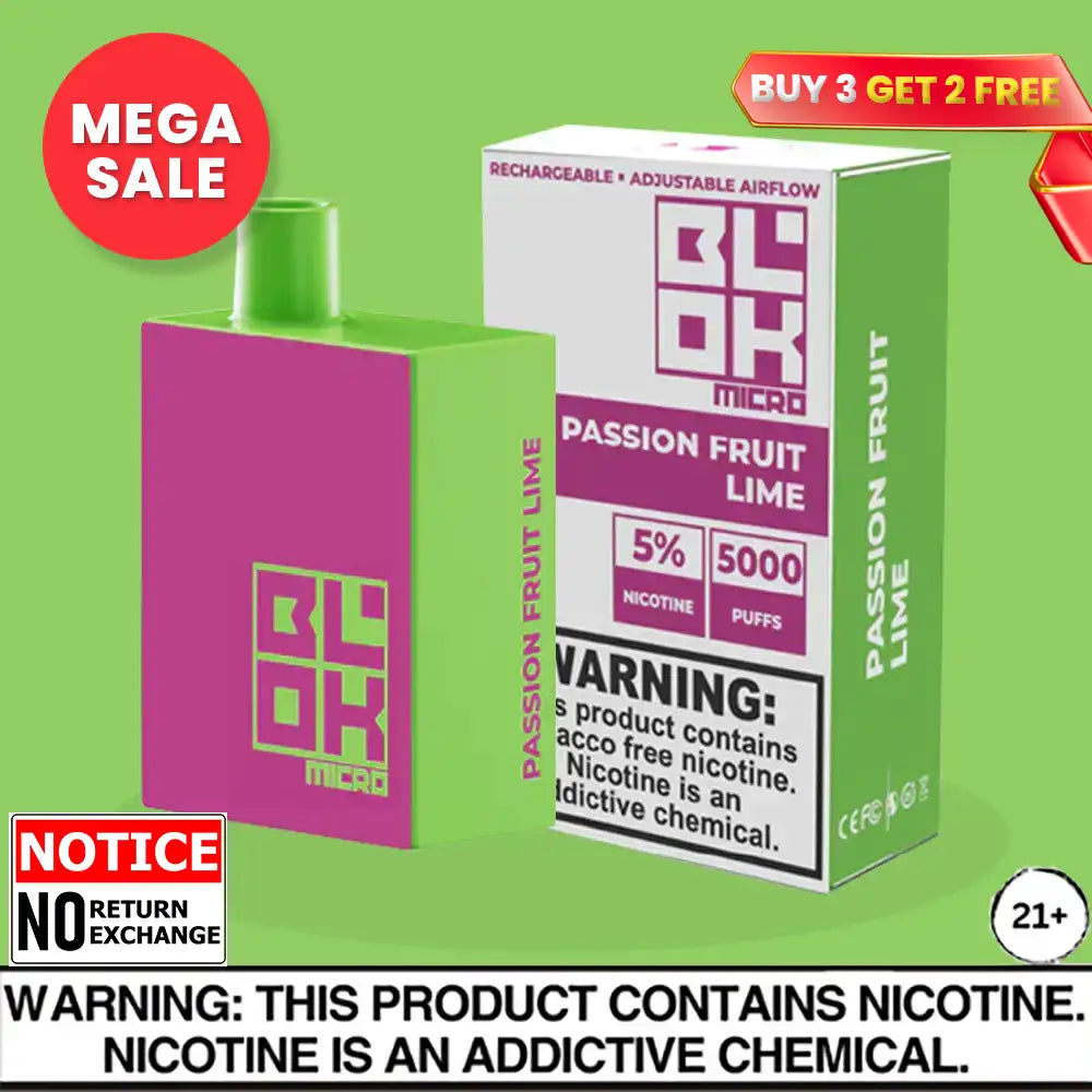 BLOK MICRO 5000 PUFFS Buy 3 Get 2 Free On The Same Flavours
