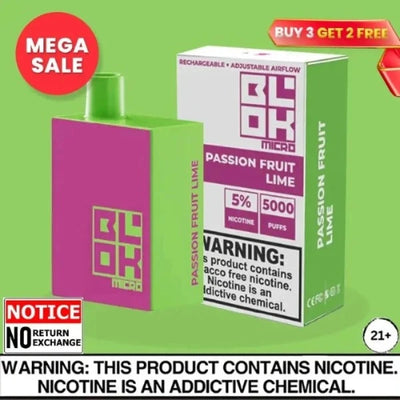 BLOK MICRO 5000 PUFFS Buy 3 Get 2 Free On The Same Flavor ktcvapes